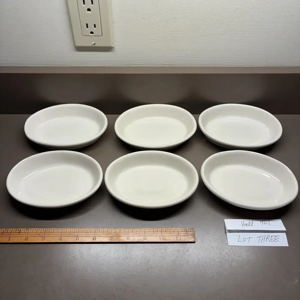 Hall Pottery 701 Set of 6 Individual Restaurant Quality Oval Casserole LOT THREE